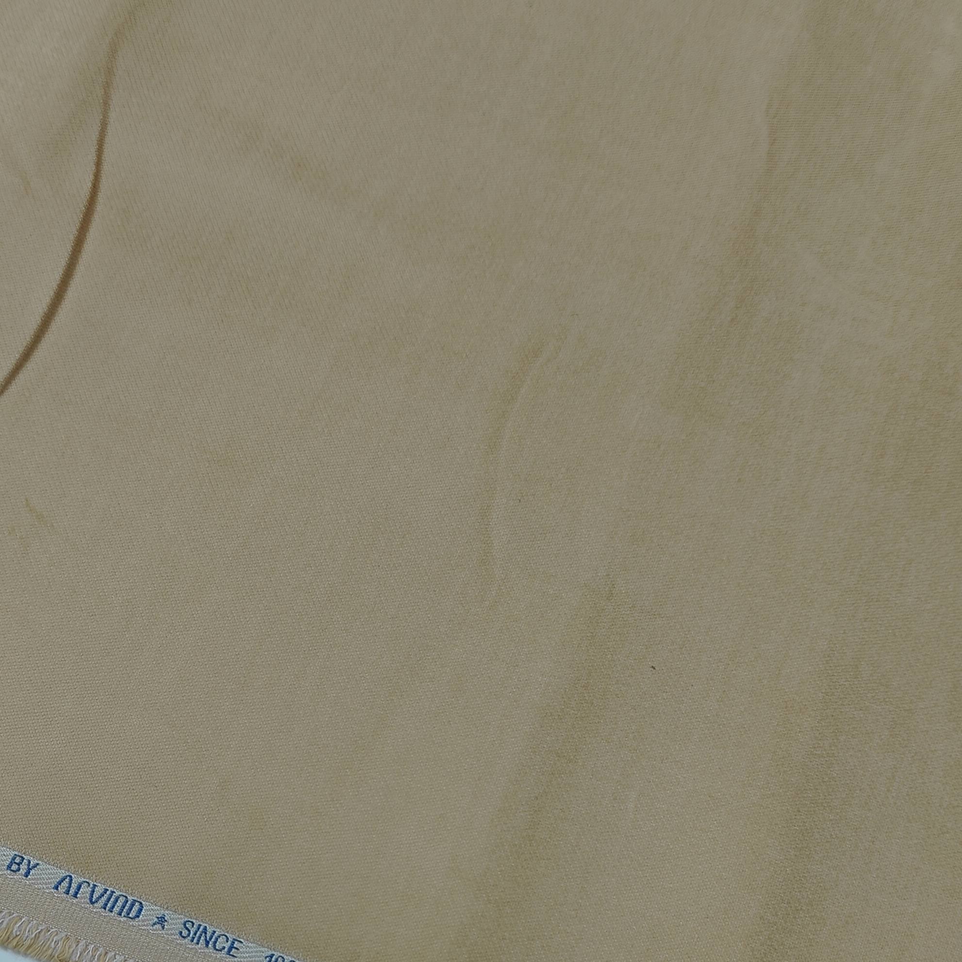 Denim Corduroy Arvind Pure Cotton stretchable Trouser Fabric Colour French Beige